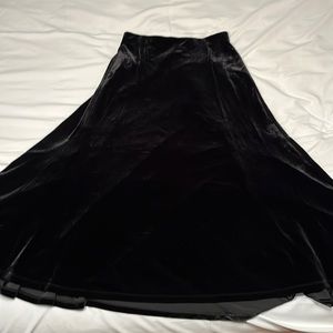 Coldwater Creek black velvet textured skirt